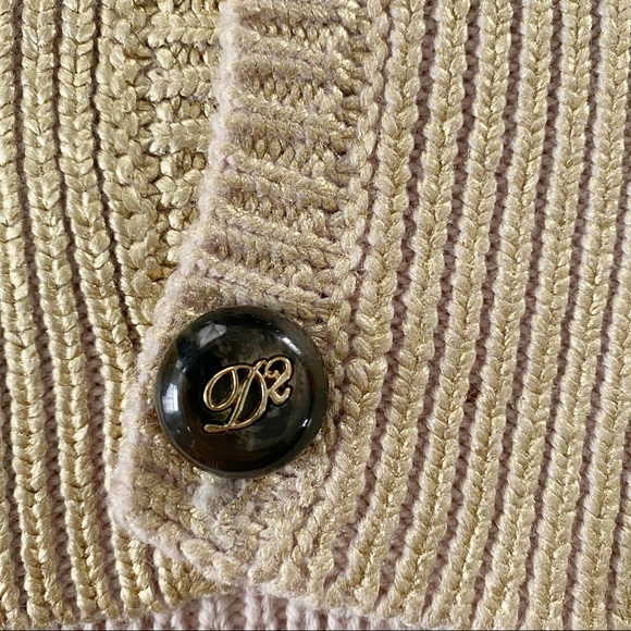 DSquared Metallic Gold Cropped Cardigan | M - Picture 5 of 10